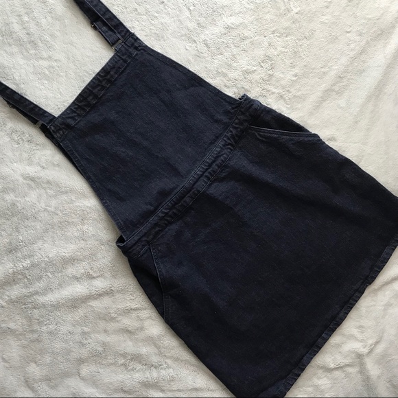 ASOS Dresses & Skirts - ASOS Denim A-Line Pinafore Overall Dark Wash Dress